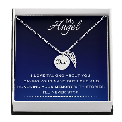 EVELYN HARPER™ MY ANGEL MEMORIAL DAD NECKLACE