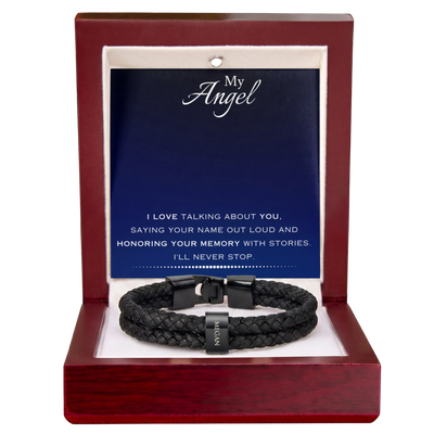 EVELYN HARPER™ MY ANGEL MEN'S NAME BRACELET