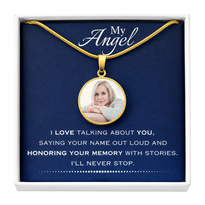EVELYN HARPER™ MY ANGEL MEMORIAL CIRCLE NECKLACE