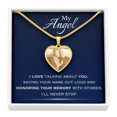 EVELYN HARPER™ MY ANGEL MEMORIAL HEART NECKLACE