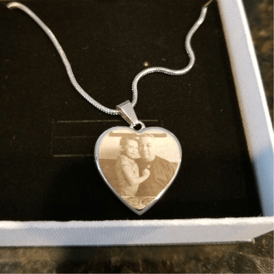 My Angel Memorial Photo Heart Necklace