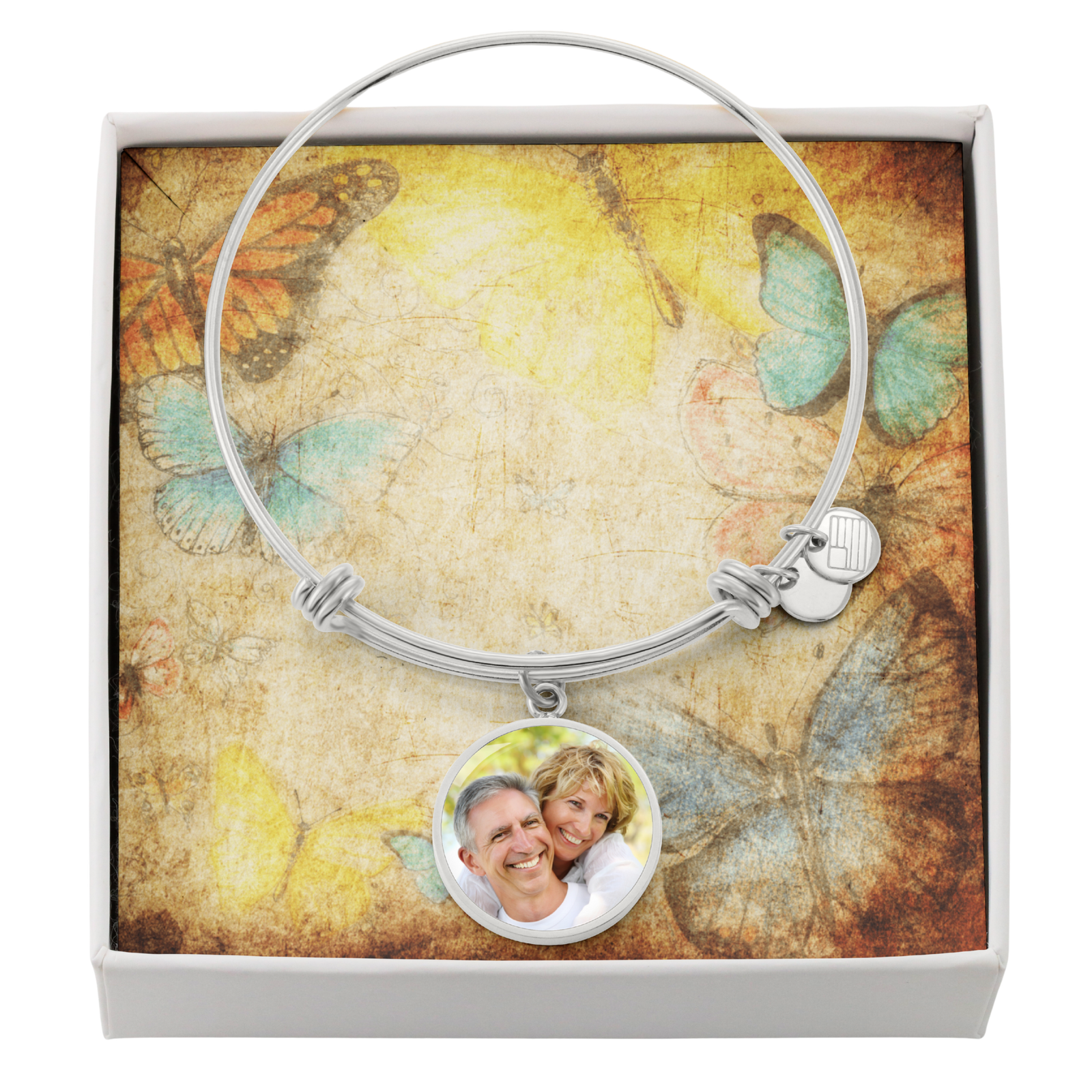 EVELYN HARPER™ MEMORIAL PHOTO CIRCLE BANGLE