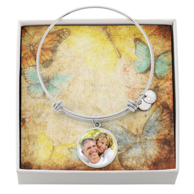EVELYN HARPER™ MEMORIAL PHOTO CIRCLE BANGLE