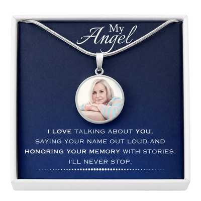 EVELYN HARPER™ MY ANGEL MEMORIAL CIRCLE NECKLACE