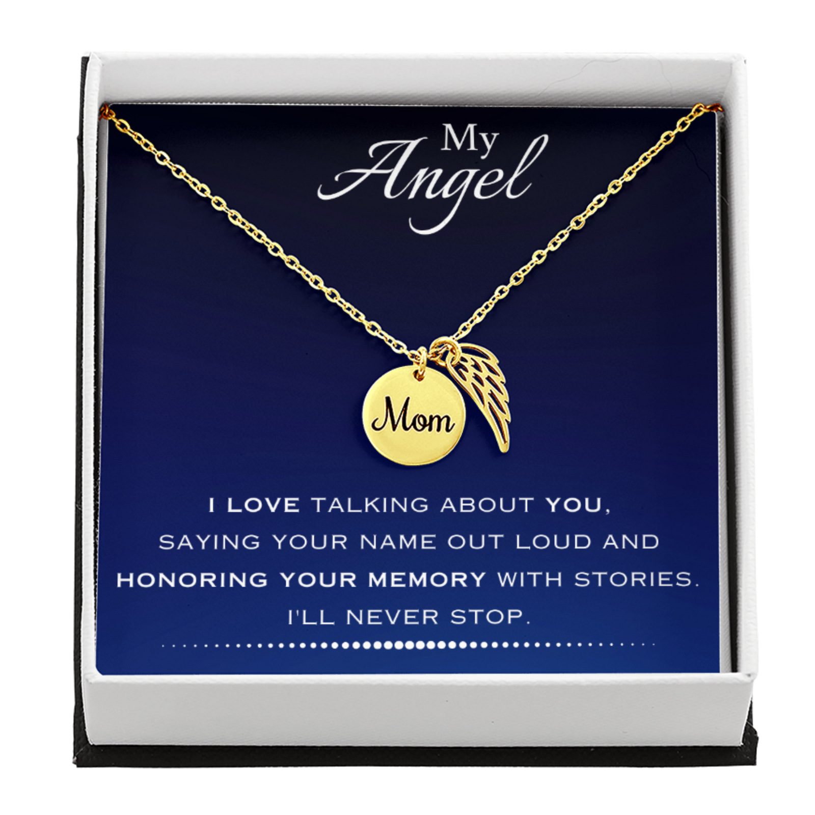 EVELYN HARPER™ MY ANGEL MEMORIAL MOM NECKLACE