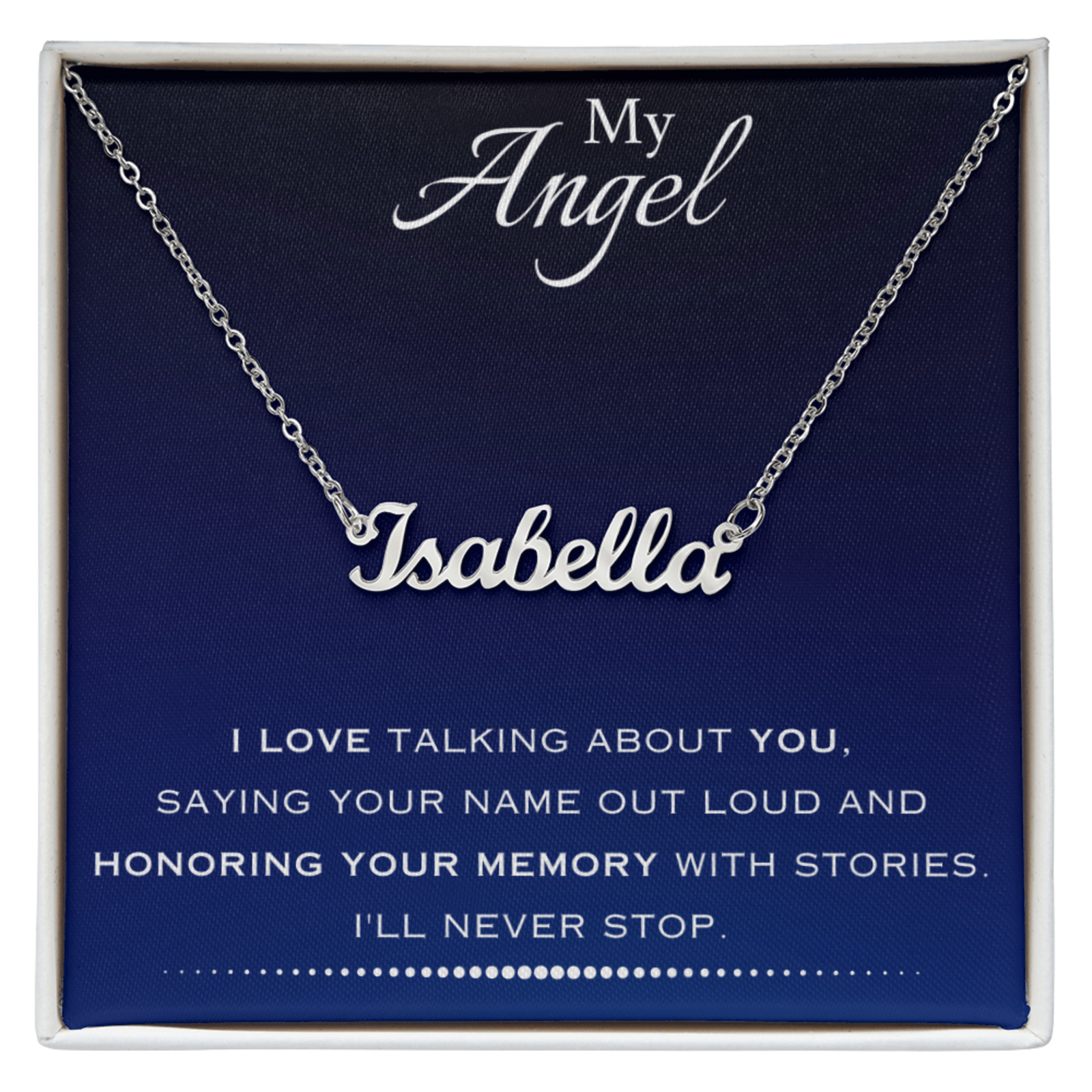 EVELYN HARPER™ MY ANGEL NAME NECKLACE
