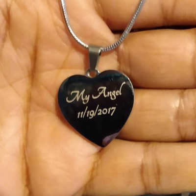 EVELYN HARPER™ MY ANGEL MEMORIAL HEART NECKLACE