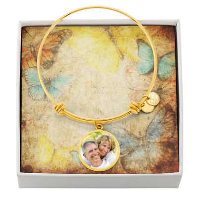 EVELYN HARPER™ MEMORIAL PHOTO CIRCLE BANGLE