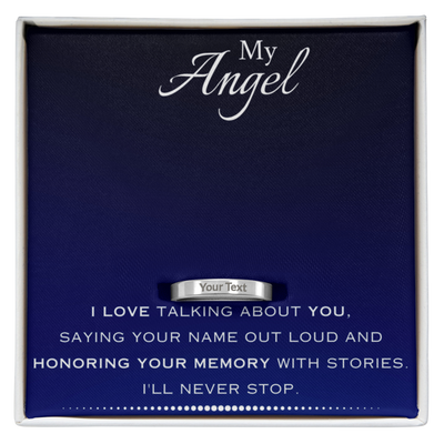 EVELYN HARPER™ MY ANGEL MEMORIAL ENGRAVED RING