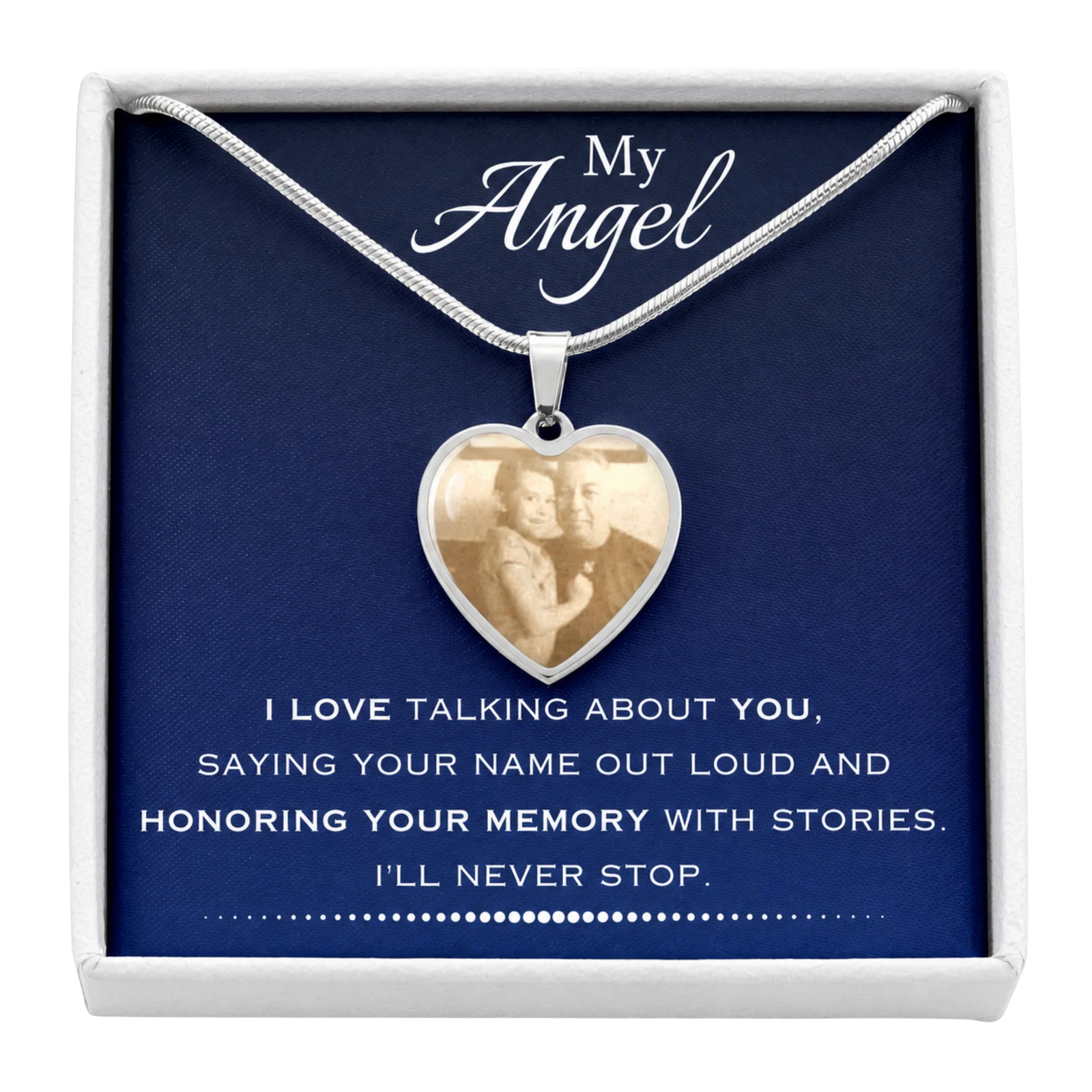 EVELYN HARPER™ MY ANGEL MEMORIAL HEART NECKLACE