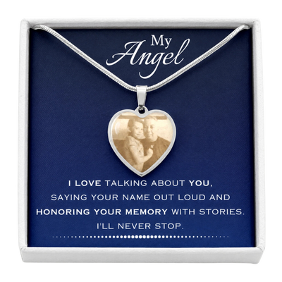 EVELYN HARPER™ MY ANGEL MEMORIAL HEART NECKLACE