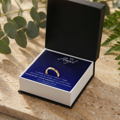 EVELYN HARPER™ MY ANGEL MEMORIAL ENGRAVED RING
