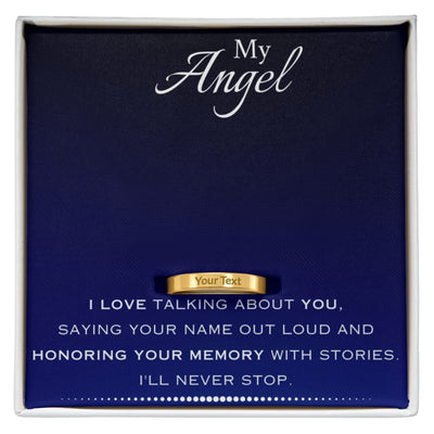 EVELYN HARPER™ MY ANGEL MEMORIAL ENGRAVED RING