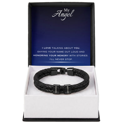 EVELYN HARPER™ MY ANGEL MEN'S NAME BRACELET