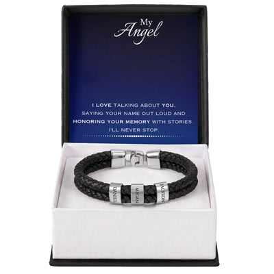 EVELYN HARPER™ MY ANGEL MEN'S NAME BRACELET