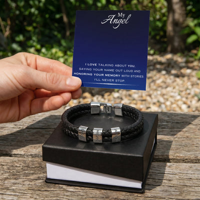 EVELYN HARPER™ MY ANGEL MEN'S NAME BRACELET