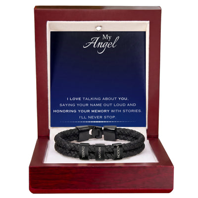 EVELYN HARPER™ MY ANGEL MEN'S NAME BRACELET