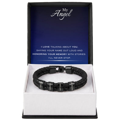 EVELYN HARPER™ MY ANGEL MEN'S NAME BRACELET