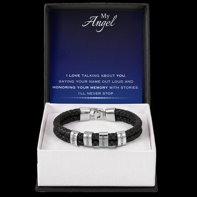 EVELYN HARPER™ MY ANGEL MEN'S NAME BRACELET