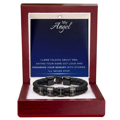EVELYN HARPER™ MY ANGEL MEN'S NAME BRACELET