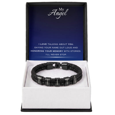 EVELYN HARPER™ MY ANGEL MEN'S NAME BRACELET