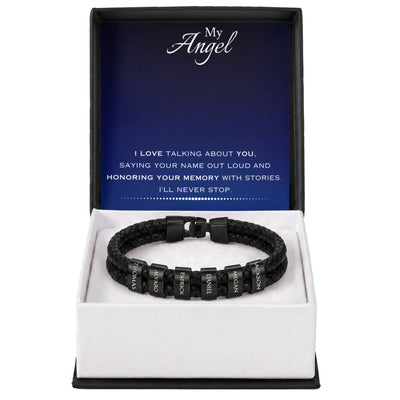EVELYN HARPER™ MY ANGEL MEN'S NAME BRACELET