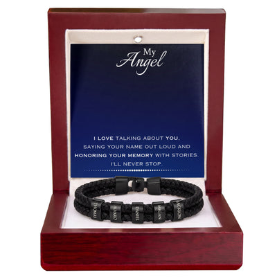 EVELYN HARPER™ MY ANGEL MEN'S NAME BRACELET