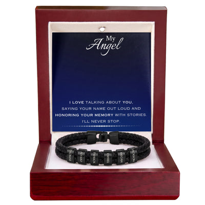 EVELYN HARPER™ MY ANGEL MEN'S NAME BRACELET