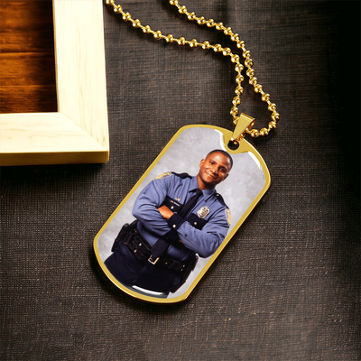 EVELYN HARPER™ MEMORIAL PHOTO DOG TAG NECKLACE