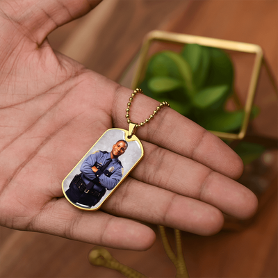 EVELYN HARPER™ MEMORIAL PHOTO DOG TAG NECKLACE
