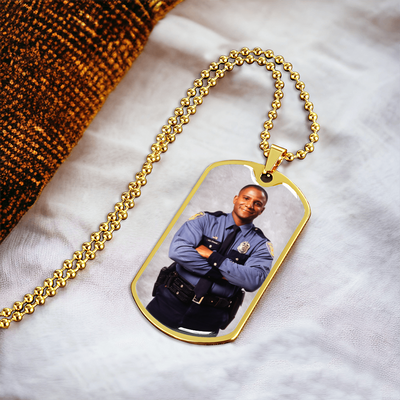 EVELYN HARPER™ MEMORIAL PHOTO DOG TAG NECKLACE