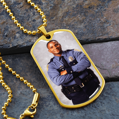 EVELYN HARPER™ MEMORIAL PHOTO DOG TAG NECKLACE