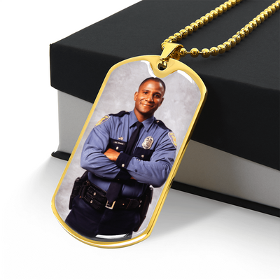 EVELYN HARPER™ MEMORIAL PHOTO DOG TAG NECKLACE