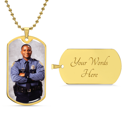 EVELYN HARPER™ MEMORIAL PHOTO DOG TAG NECKLACE