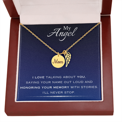 EVELYN HARPER™ MY ANGEL MEMORIAL MOM NECKLACE