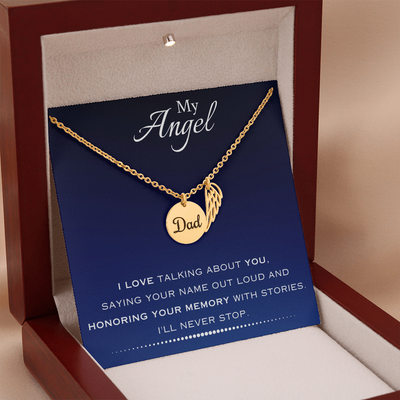 EVELYN HARPER™ MY ANGEL MEMORIAL DAD NECKLACE