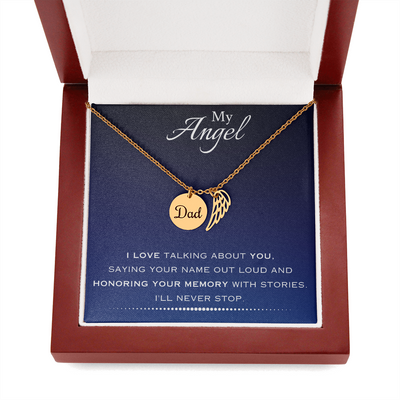 EVELYN HARPER™ MY ANGEL MEMORIAL DAD NECKLACE