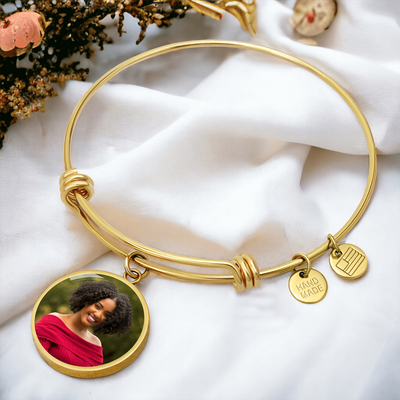 EVELYN HARPER™ MEMORIAL PHOTO CIRCLE BANGLE