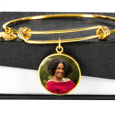 EVELYN HARPER™ MEMORIAL PHOTO CIRCLE BANGLE