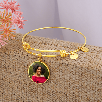 EVELYN HARPER™ MEMORIAL PHOTO CIRCLE BANGLE