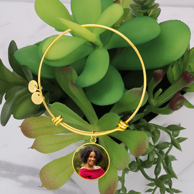 EVELYN HARPER™ MEMORIAL PHOTO CIRCLE BANGLE