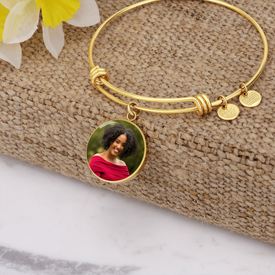 EVELYN HARPER™ MEMORIAL PHOTO CIRCLE BANGLE