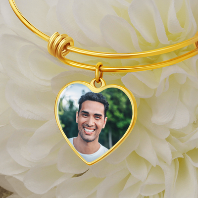 EVELYN HARPER™ MEMORIAL PHOTO HEART BANGLE