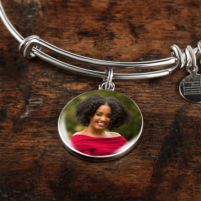 EVELYN HARPER™ MEMORIAL PHOTO CIRCLE BANGLE