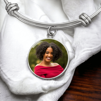 EVELYN HARPER™ MEMORIAL PHOTO CIRCLE BANGLE