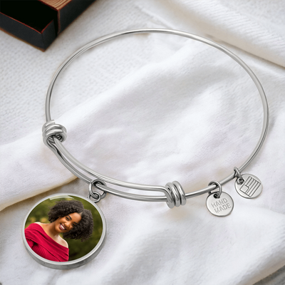 EVELYN HARPER™ MEMORIAL PHOTO CIRCLE BANGLE