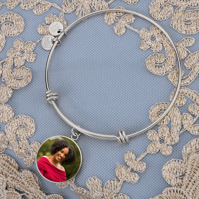 EVELYN HARPER™ MEMORIAL PHOTO CIRCLE BANGLE