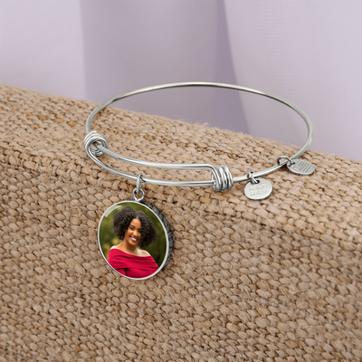 EVELYN HARPER™ MEMORIAL PHOTO CIRCLE BANGLE
