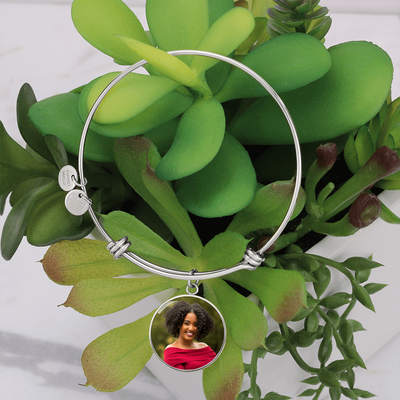 EVELYN HARPER™ MEMORIAL PHOTO CIRCLE BANGLE