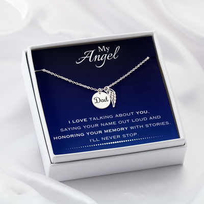 EVELYN HARPER™ MY ANGEL MEMORIAL DAD NECKLACE